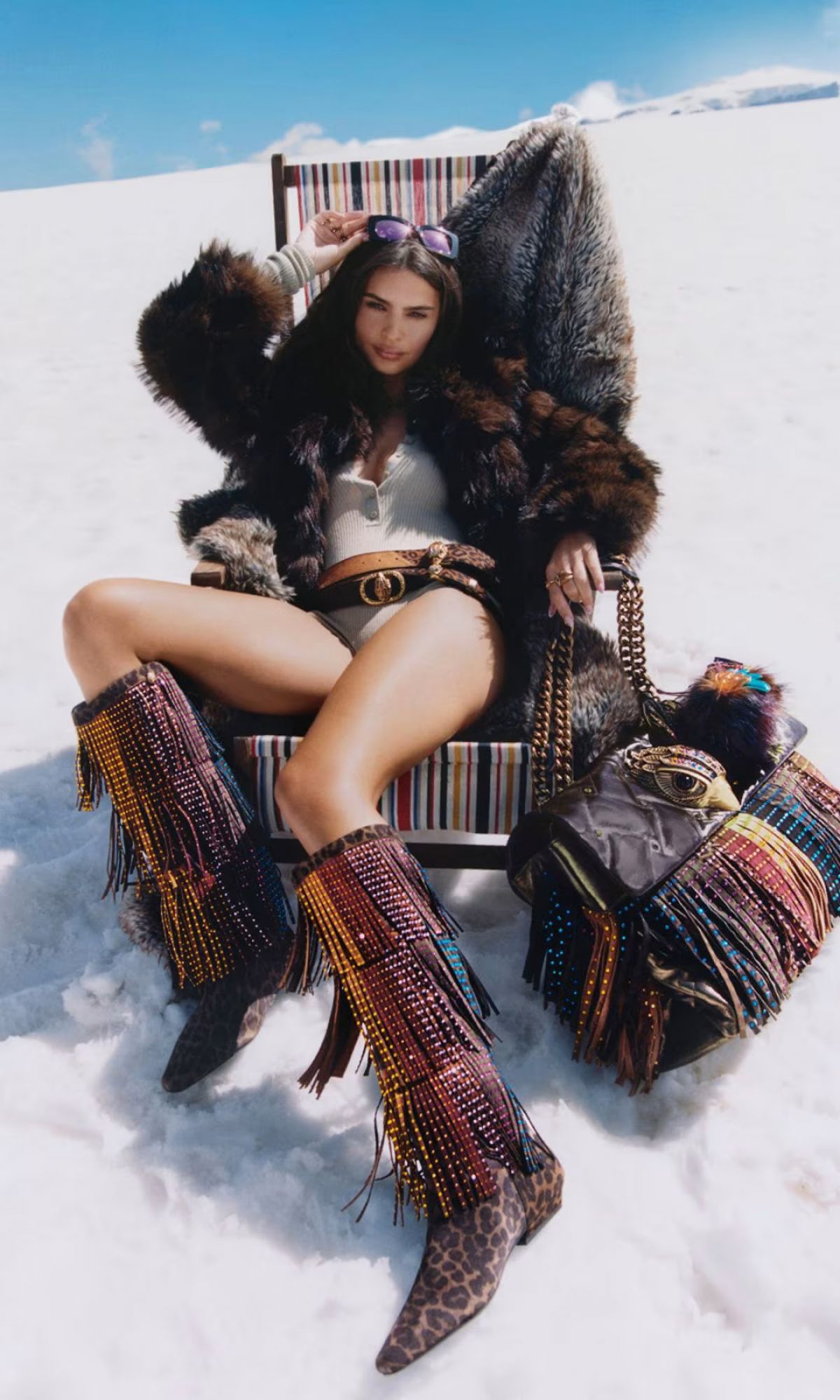 Emily Ratajkowski for Kurt Geiger fashion, Fall 2025