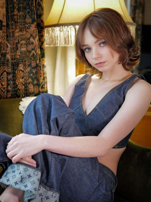 Emma Myers at Wednesday Graveyard Gala portraits, August 2025