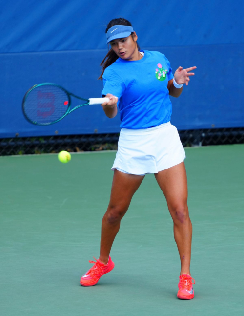 Emma Raducanu at US Open practice New York, August 2025