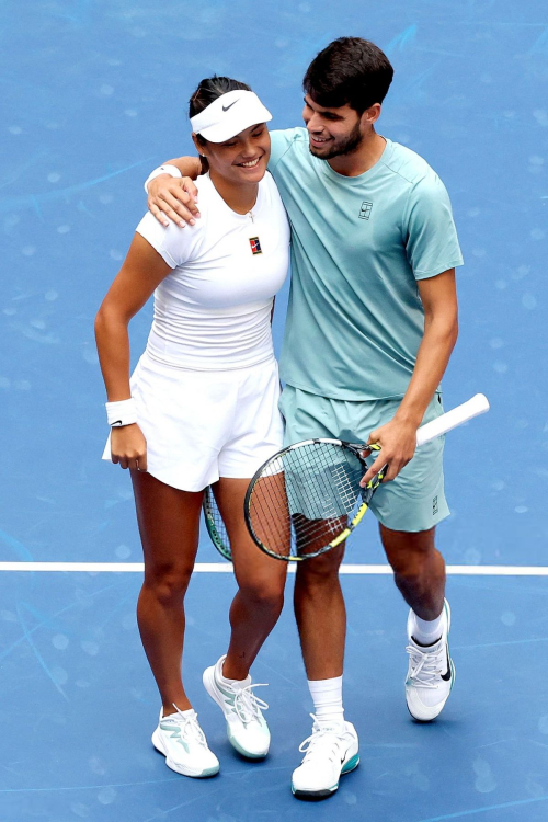 Emma Raducanu & Carlos Alcaraz US Open doubles, August 2025