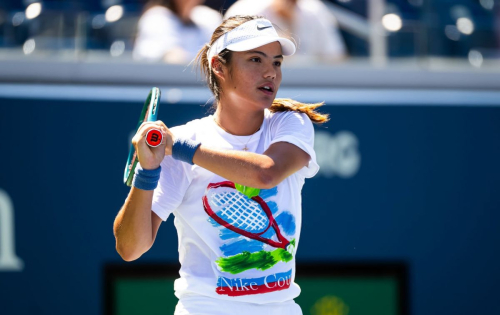 Emma Raducanu practice session US Open, August 2025