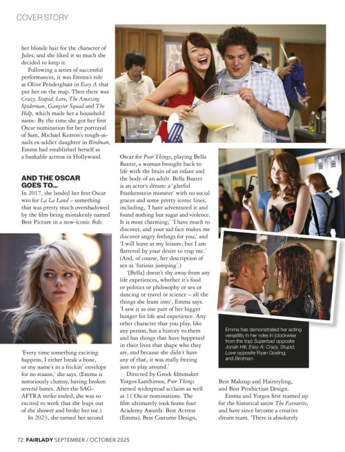 Emma Stone Fairlady Magazine, Sept/Oct 2025 3