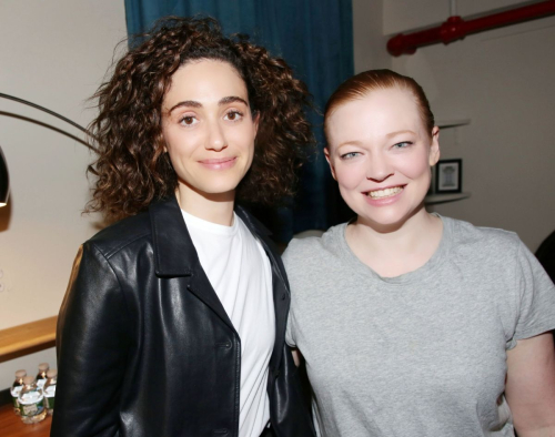 Emmy Rossum Visits Sarah Snook Backstage, April 2025