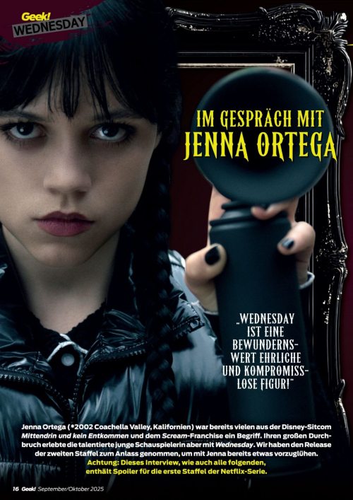 Jenna Ortega in Geek! Magazine, Fall 2025 5