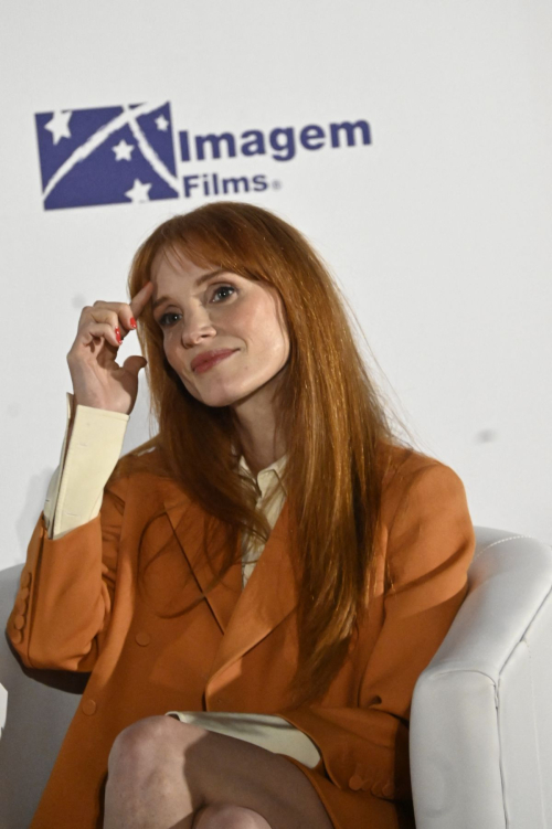 Jessica Chastain at Dreams press conference Mexico City, August 2025
