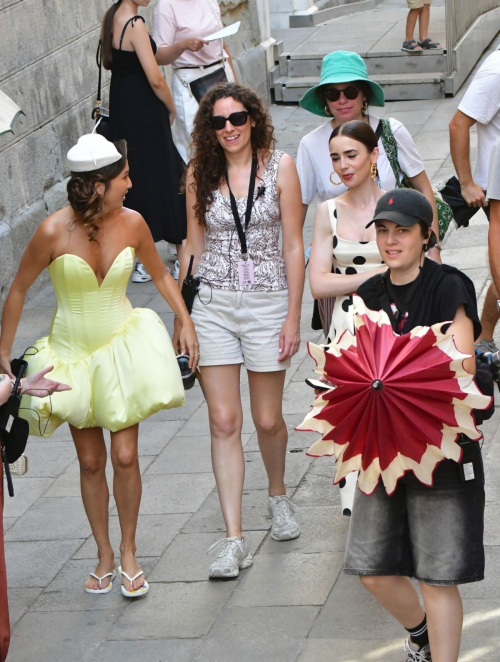 Lily Collins Emily in Paris set Venice, August 2025 1