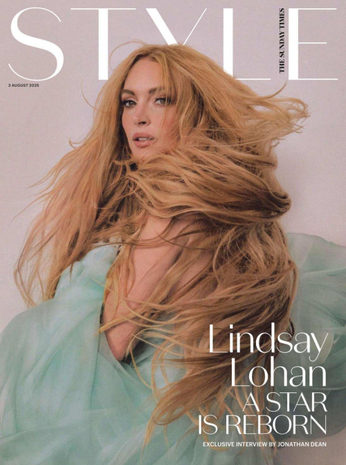 Lindsay Lohan classic glam in Sunday Times, August 2025
