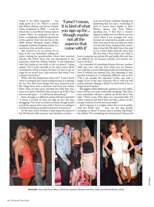 Lindsay Lohan classic glam in Sunday Times, August 2025 4