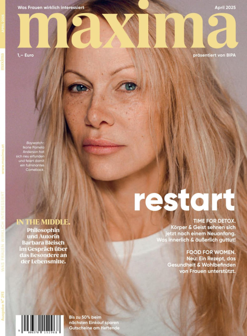 Pamela Anderson Maxima Magazine Austria, April 2025