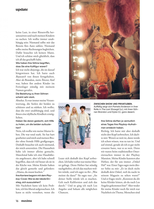 Pamela Anderson Maxima Magazine Austria, April 2025 2