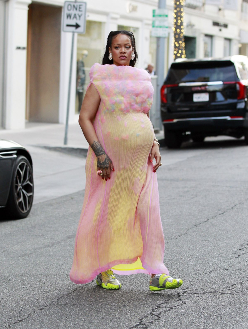 Pregnant Rihanna spotted out in Los Angeles 2