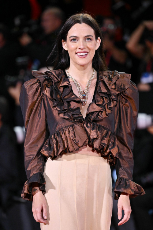 Riley Keough at Jay Kelly premiere Venice, August 2025