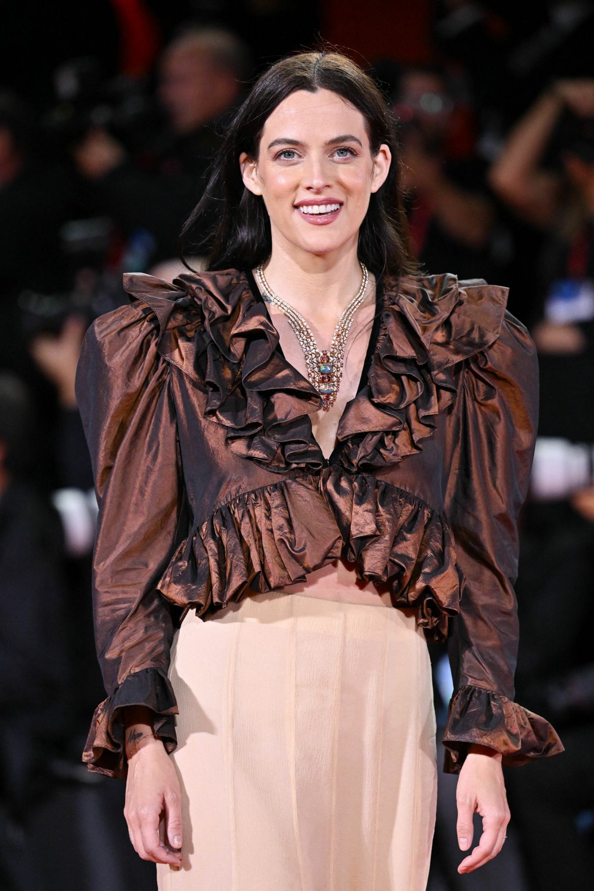 Riley Keough at Jay Kelly premiere Venice, August 2025
