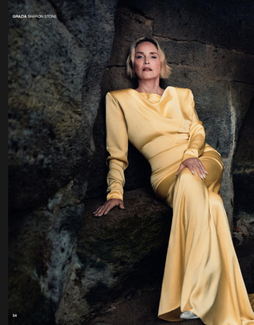 Sharon Stone Grazia Italy feature, August 2025 9