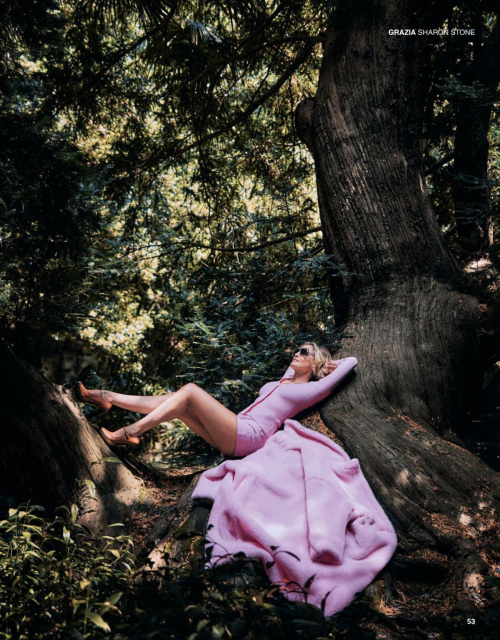 Sharon Stone Grazia Italy feature, August 2025 10