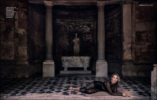 Sharon Stone Grazia Italy feature, August 2025 1