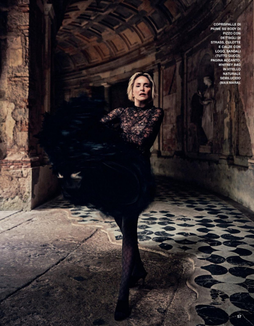 Sharon Stone Grazia Italy feature, August 2025 6