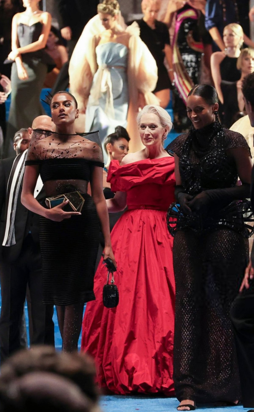 Simone Ashley and Meryl Streep on set in NYC, August 2025 1