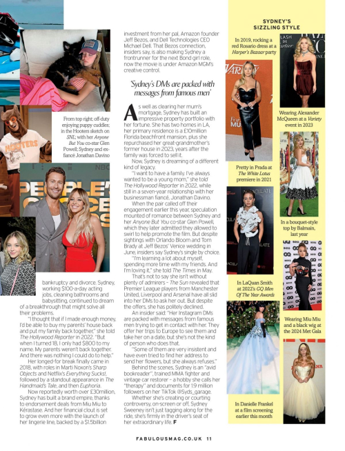 Sydney Sweeney Fabulous Magazine, August 2025 2