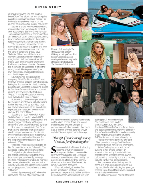 Sydney Sweeney Fabulous Magazine, August 2025 3