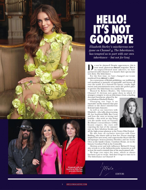 Elizabeth Hurley in Hello Magazine, September 2025 8