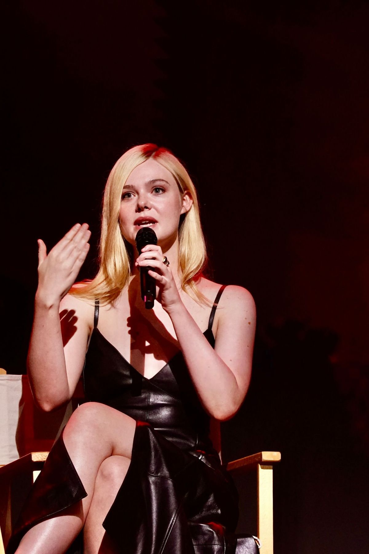 Elle Fanning at Predator Badlands Presentation Comic Con Malaga, September 2025