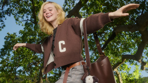 Elle Fanning for Coach handbag campaign, Fall 2025 5