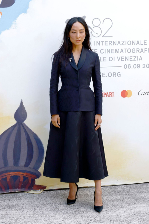 Greta Lee at Late Fame Red Carpet – Venice Film Festival 2025