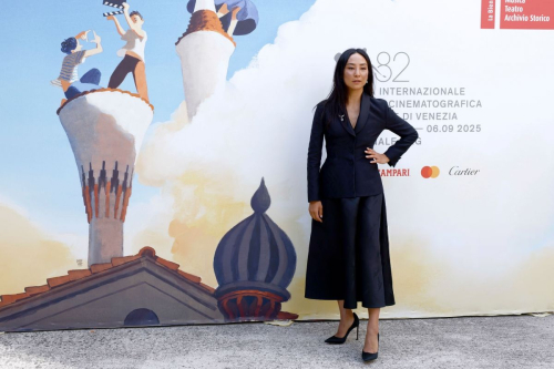 Greta Lee at Late Fame Red Carpet – Venice Film Festival 2025 3