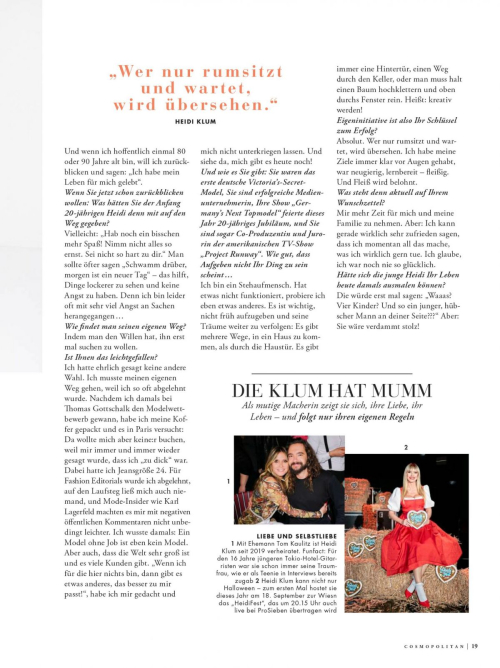 Heidi Klum in Cosmopolitan Germany, October 2025 2
