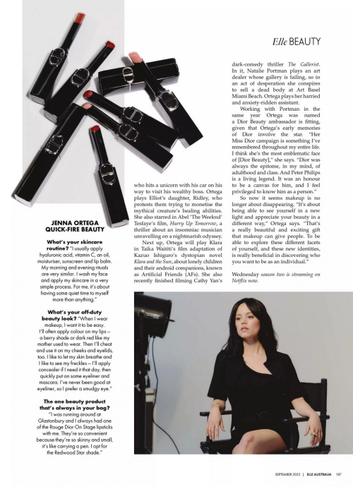 Jenna Ortega in Elle Australia, Sep 2025 2