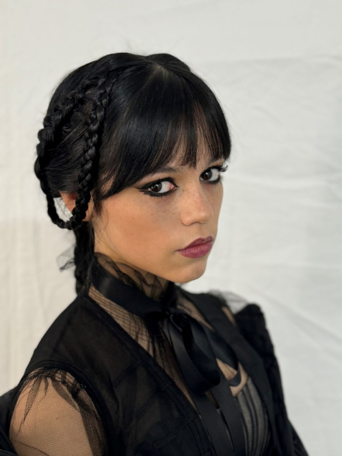 Jenna Ortega – Wednesday S2 Makeup Feature for Who What Wear, September 2025
