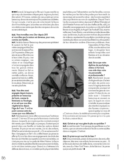 Natalie Portman in Elle France, September 2025 7