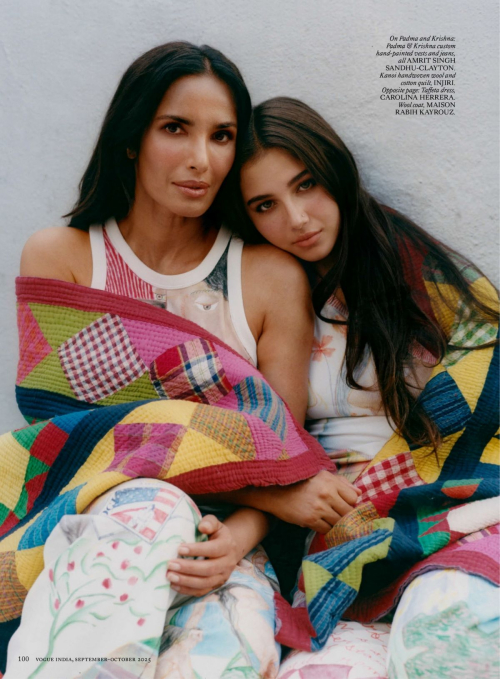 Padma Lakshmi and Krishna Lakshmi in Vogue India, September 2025 9