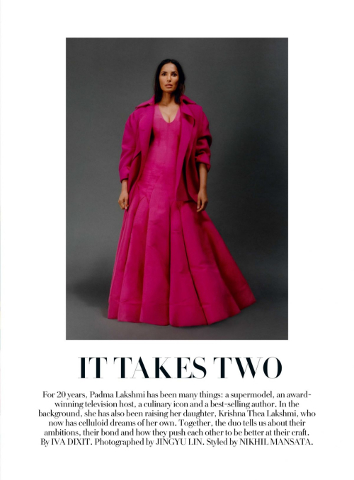 Padma Lakshmi and Krishna Lakshmi in Vogue India, September 2025 8