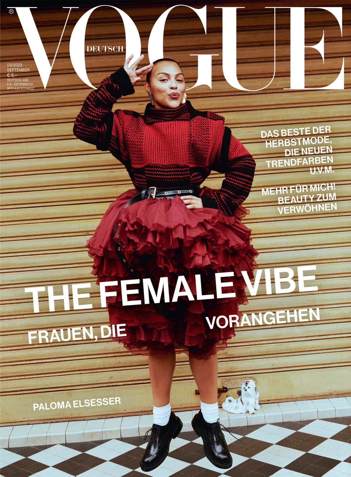 Paloma Elsesser covers Vogue Germany, September 2025