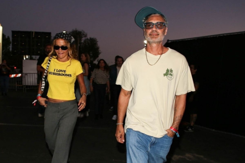 Rita Ora and Taika Waititi at Oasis concert Pasadena, September 2025