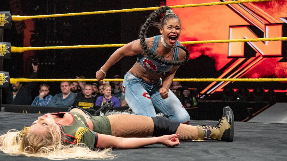 Io Shirai vs. Mia Yim vs. Bianca Belair vs. Lacey Evans - Fatal 4-Way Match: WWE NXT 2018/12/26 1
