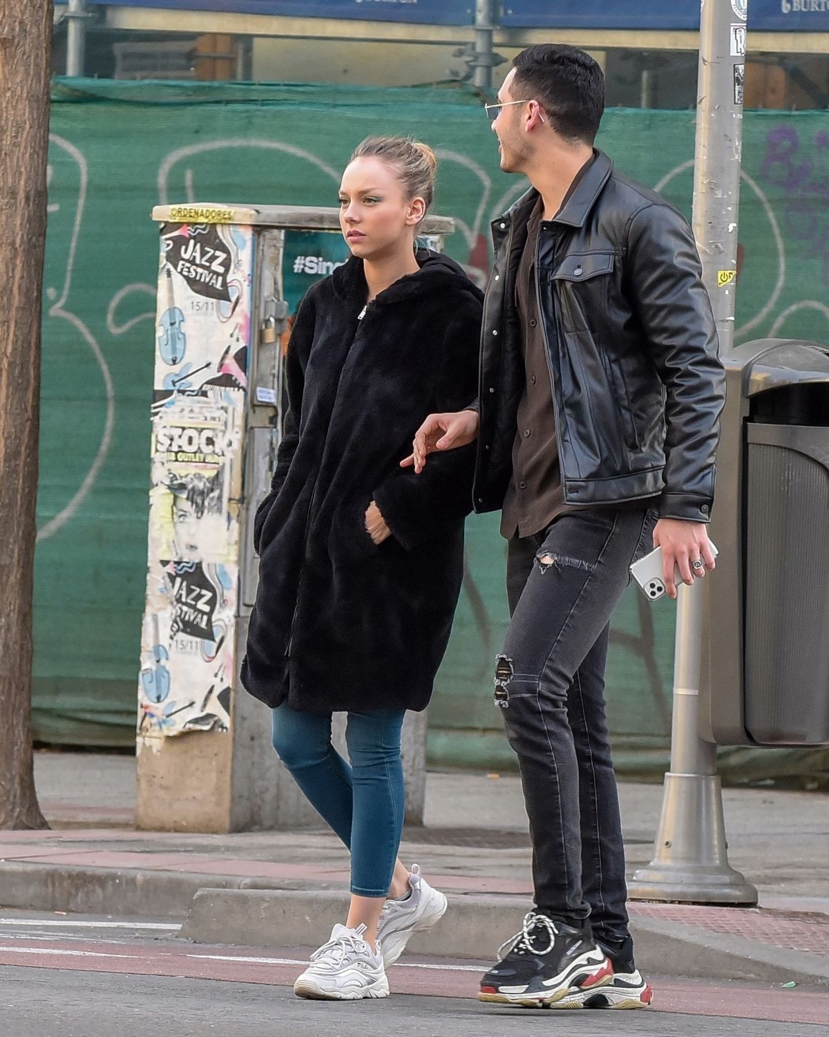 Ester Exposito with her boyfriend Alejandro Speitzer out ...