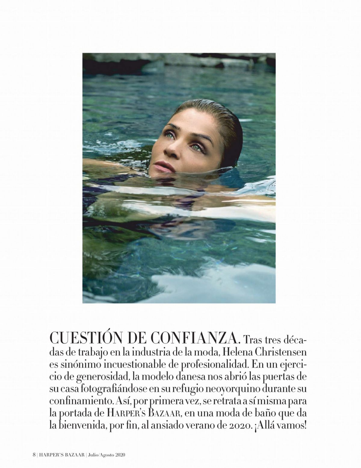 Helena Christensen in Harper’s Bazaar Magazine, Spain July/August 2020